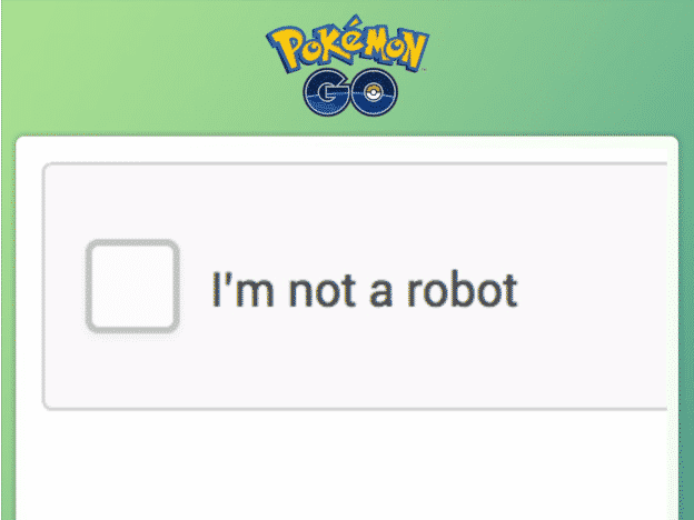 pokemon go captcha