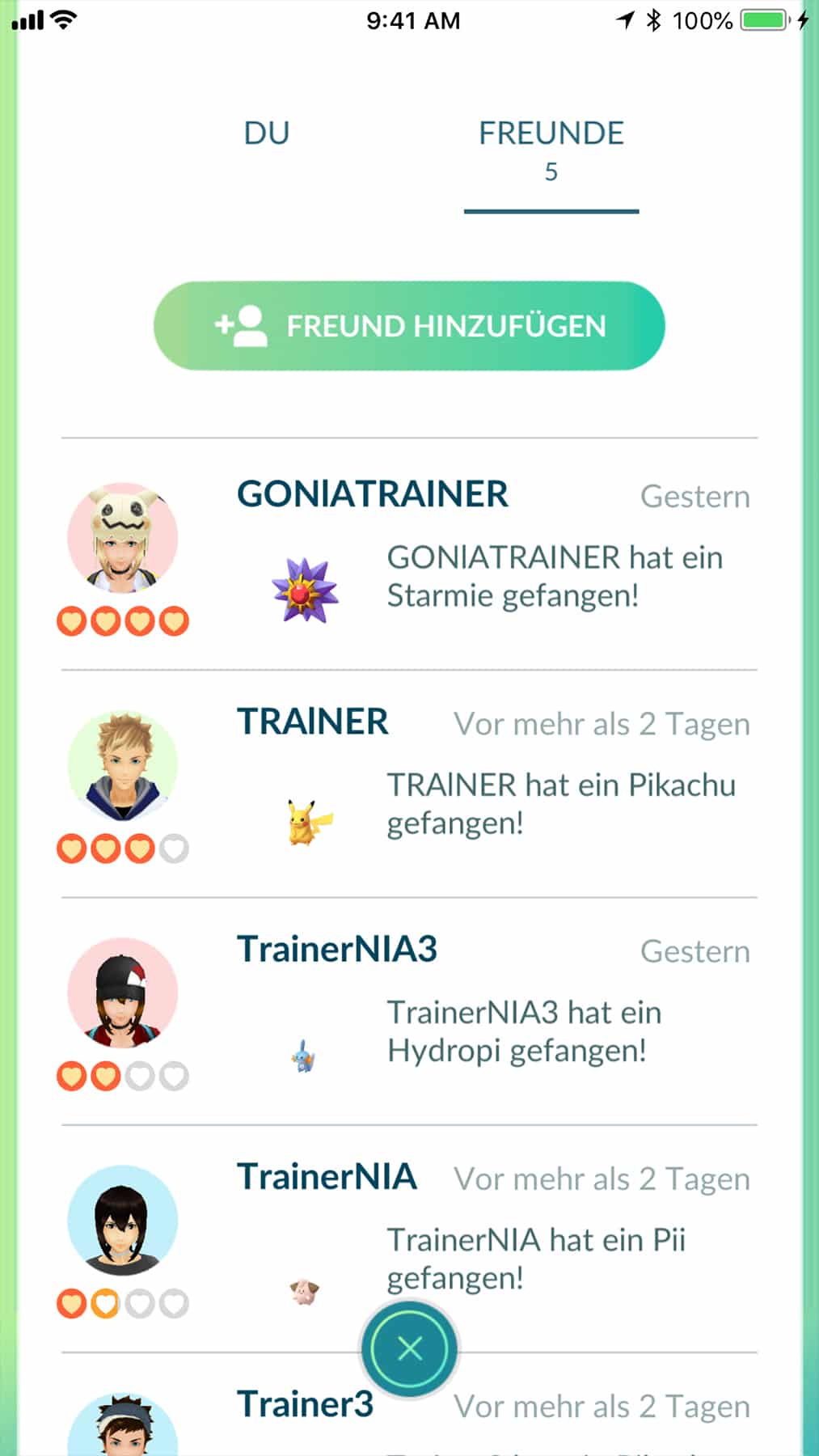 pokemon go freunde